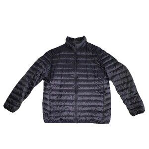 Uniqlo Black Puffer Ultra Light Down Jacket Coat Men’s Size XL Packable